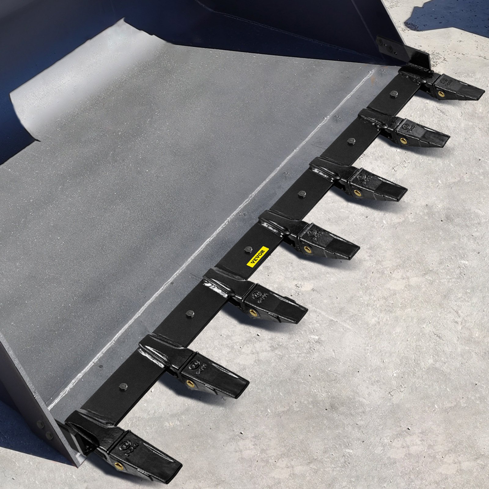 VEVOR Barra de Dientes del Cucharón, Barra de Dientes Espaciadora para Cucharón Cargador 23 TF El Cucharón con Dientes Atornillados, Permite la Penetración de Suelo Compactado y Otros Materiales