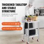 VEVOR Mesa de Preparación de Comida Mesa De Trabajo Mesas De Cocina Profesional Mesa Acero Inoxidable 61 x 45,7 x 86,4 cm Capacidad de Carga 100 kg