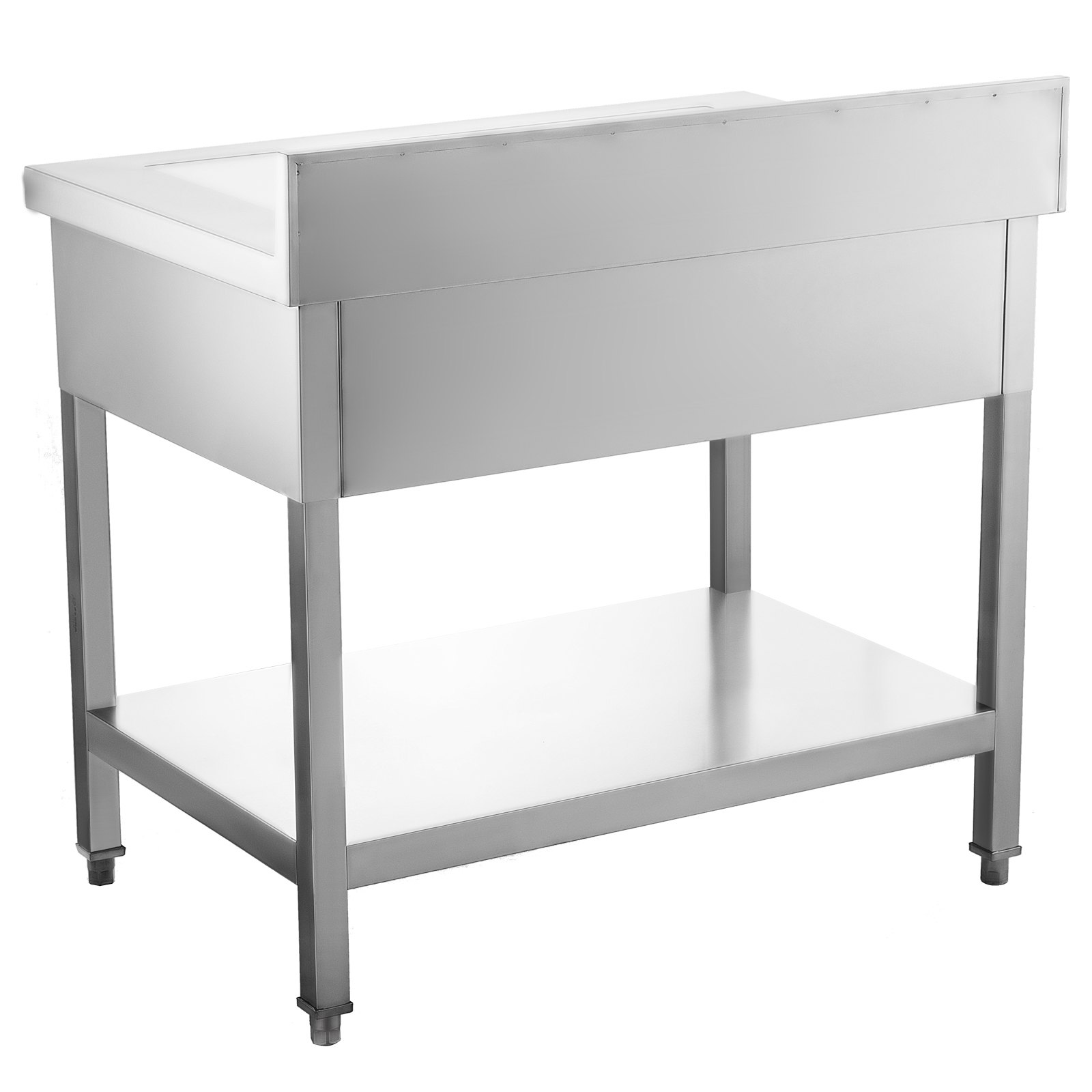 VEVOR Mesa de Trabajo Cocina Acero Inoxidable 610 x 914 x 850 mm con 2 Cajones