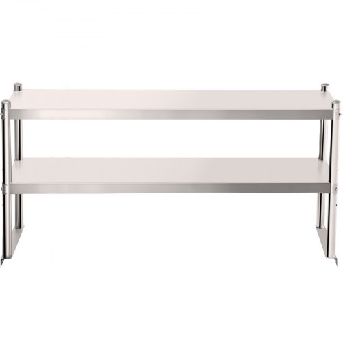 VEVOR Estante de Cocina Acero Inoxidable 12 " x 60 " Mesa de Cocina 2 Niveles