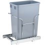 VEVOR Bote de Basura Extraíble, Contenedor Individual de 29 L, Contenedor de Desechos de Cocina de Montaje Debajo con Tobogán y Asa, Capacidad de Carga de 110 Libras, Contenedor de Reciclaje de Basura Resistente para Gabinete de Cocina, Fregadero, Debajo del Mostrador