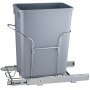 Cubo de basura extraíble VEVOR gris con soporte de montaje de metal y rieles deslizantes