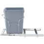 Cubo de basura extraíble VEVOR con contenedor gris y marco deslizante cromado para instalación debajo del gabinete.