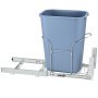 Cubo de basura extraíble VEVOR gris con marco deslizante metálico.