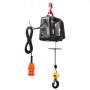 Cabrestante eléctrico 2 en 1 VEVOR, capacidad de 1100 lb, grúa portátil de 1500 W, altura de elevación de 25 pies, 16,4 pies/min con control remoto manual y con cable para fábricas, almacenes y garajes.