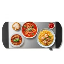 Bandeja calefactora eléctrica VEVOR para calentar alimentos tipo bufé con control de temperatura de acero inoxidable