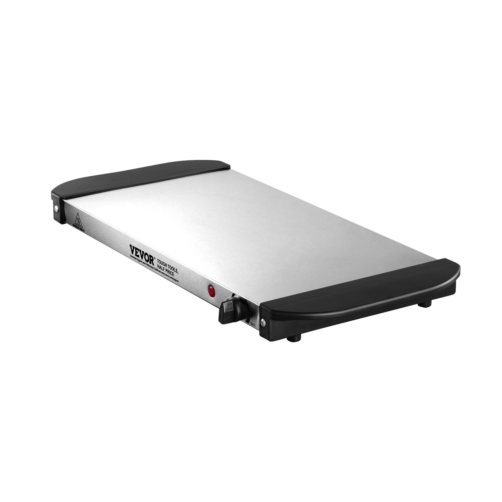 Bandeja eléctrica VEVOR para calentar alimentos, bandejas para bufé, bandejas con control de temperatura ajustable, calentador de alimentos portátil de acero inoxidable, placa calefactora perfecta para fiestas, catering y festividades.