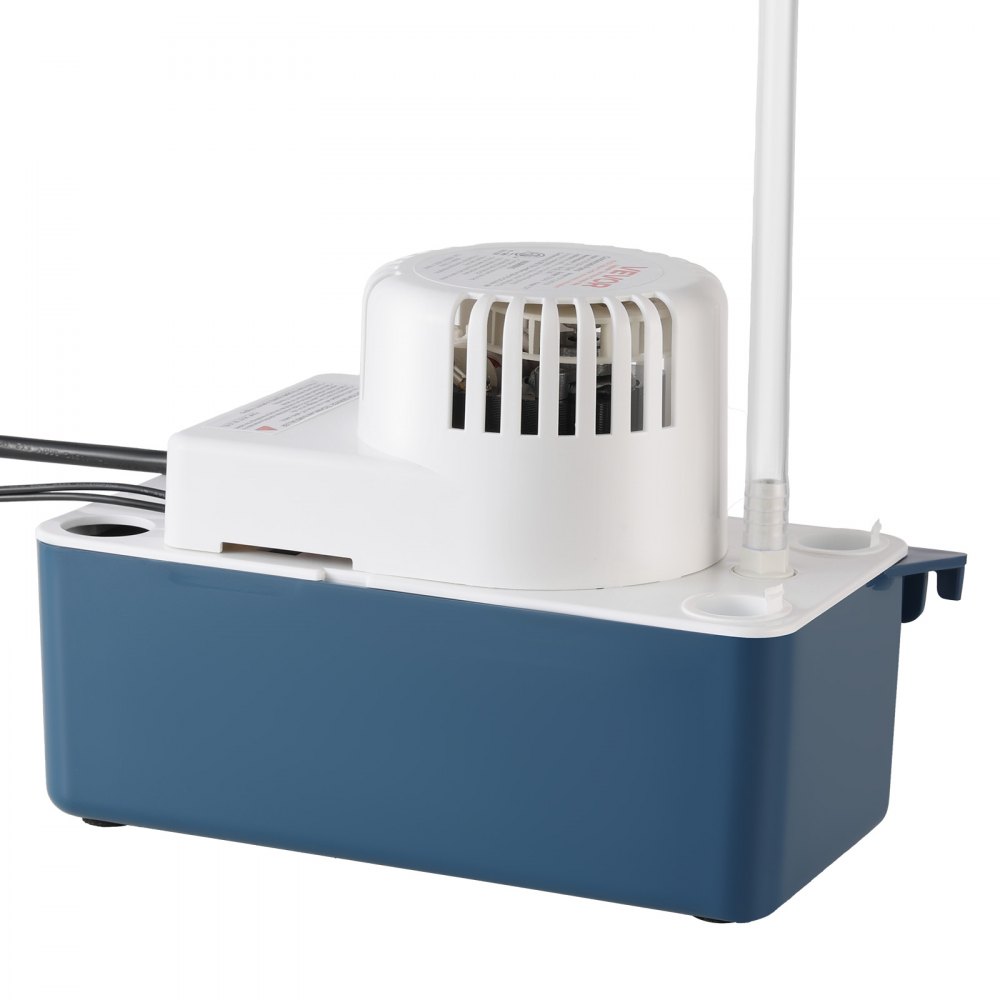Bomba de condensado VEVOR, 1/33 HP, 100 GPH, elevación de 22 pies, 115 V. Bomba automática de eliminación de condensado con interruptor de seguridad y tubería de 20 pies, para aire acondicionado, deshumidificador, HVAC, horno y drenaje de agua de máquina de hielo.