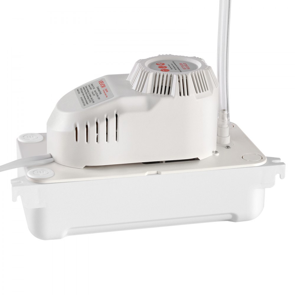 Bomba de condensado VEVOR, 1/12 HP, 90 GPH, elevación de 20 pies, bomba automática de eliminación de condensado de CA de 115 V con interruptor de seguridad, tubería de 20 pies, para aire acondicionado, deshumidificador, HVAC, horno, drenaje de agua de máquina de hielo.