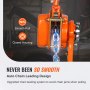 VEVOR Polipasto de cadena de palanca manual, 1-1/2 toneladas, 3300 libras de capacidad, 10 pies, acero al carbono galvanizado G80 con freno de doble trinquete Weston, cadena automática y gancho de rot