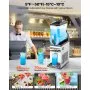 VEVOR - Máquina comercial para hacer granizados con un solo tanque de 15 l, de acero inoxidable, para 60 tazas de batidos de margarita, ideal para fiestas en casa, restaurantes, cafeterías y bares.