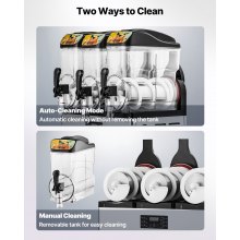 Máquina comercial para hacer granizados, tanque de 15 L x 3, para hacer margaritas, batidos y bebidas congeladas