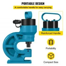 Herramienta de perforación hidráulica VEVOR CH-60, perforadora de fuerza de excavadora de 31T, perforadora de agujeros lisos para placa de hierro, barra de cobre, aluminio, acero inoxidable