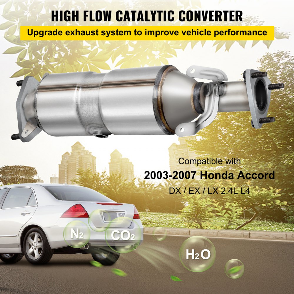 Convertidor catalítico VEVOR para Honda Accord 2003-2007, que mejora el rendimiento del escape.