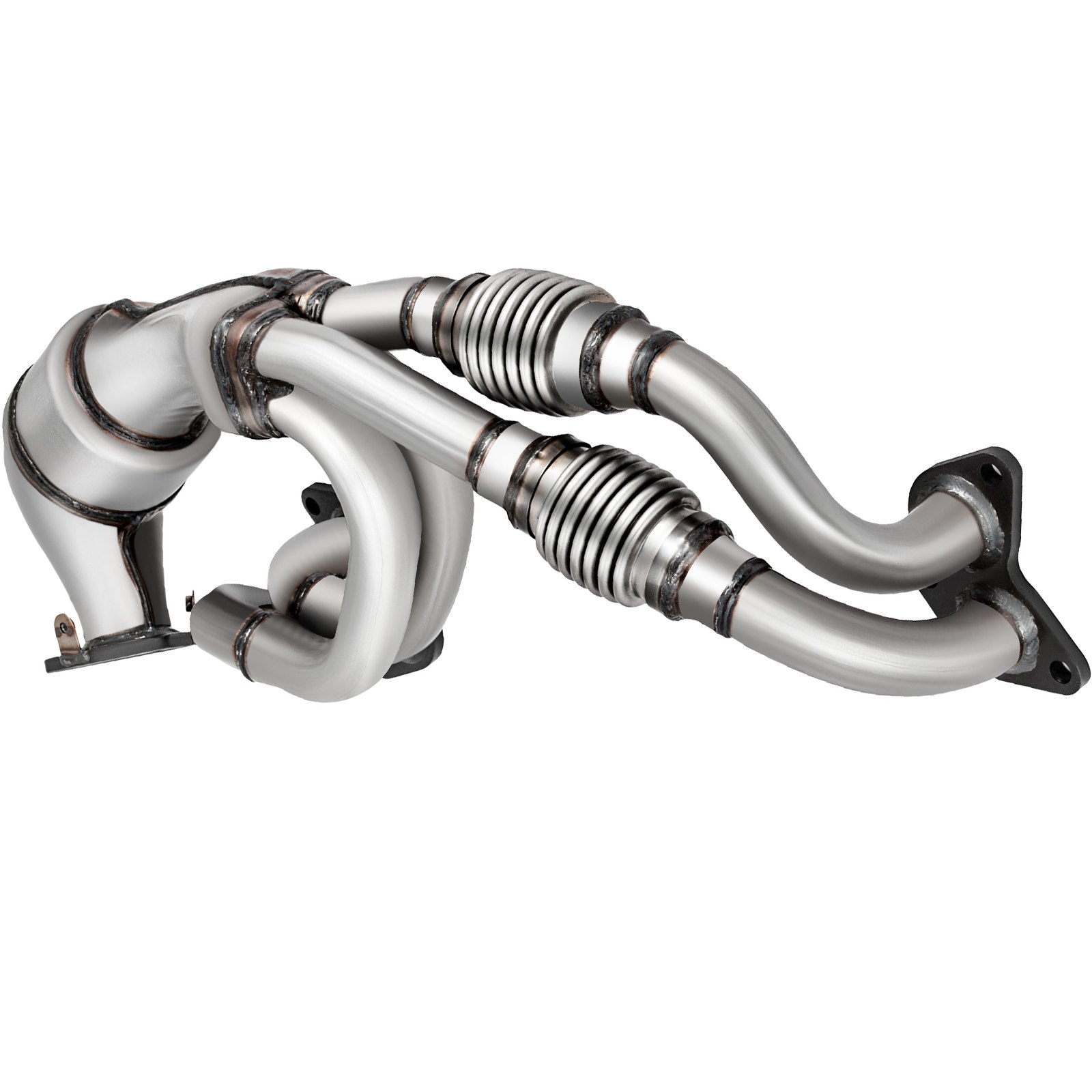 Convertidor catalítico VEVOR de acero inoxidable para Subaru con juntas flexibles y costuras soldadas.