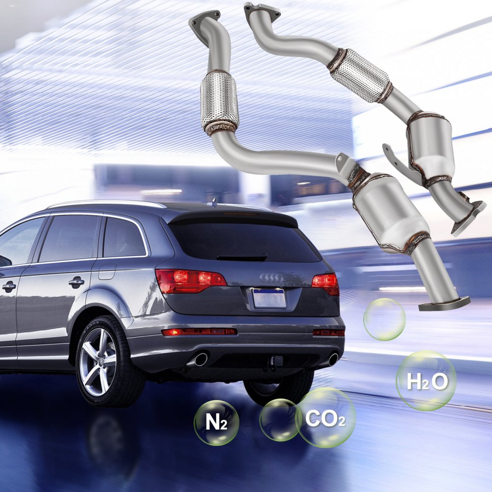 Par de convertidor catalítico para 2008 2009 Audi Q7 3.6L V6