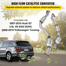 Par de convertidor catalítico para 2008 2009 Audi Q7 3.6L V6