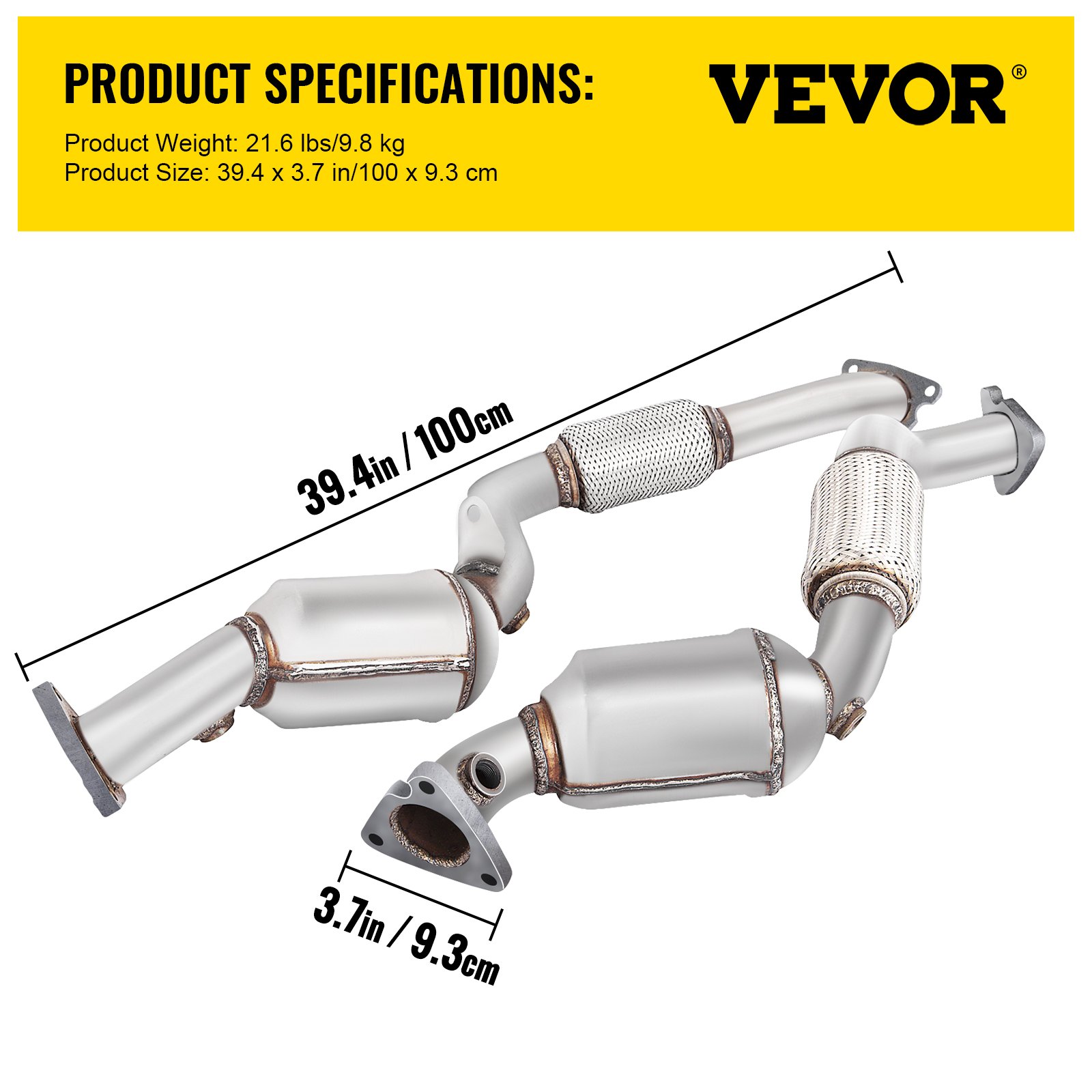 Par de convertidor catalítico para 2008 2009 Audi Q7 3.6L V6