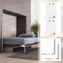 Dormitorio elegante con un kit de cama plegable VEVOR, que exhibe hardware esencial.
