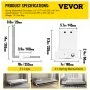 VEVOR - Mecanismo de resortes de pared Murphy para montaje en pared, kit de hardware de soporte resistente para cama tamaño Queen Twin (horizontal), color blanco