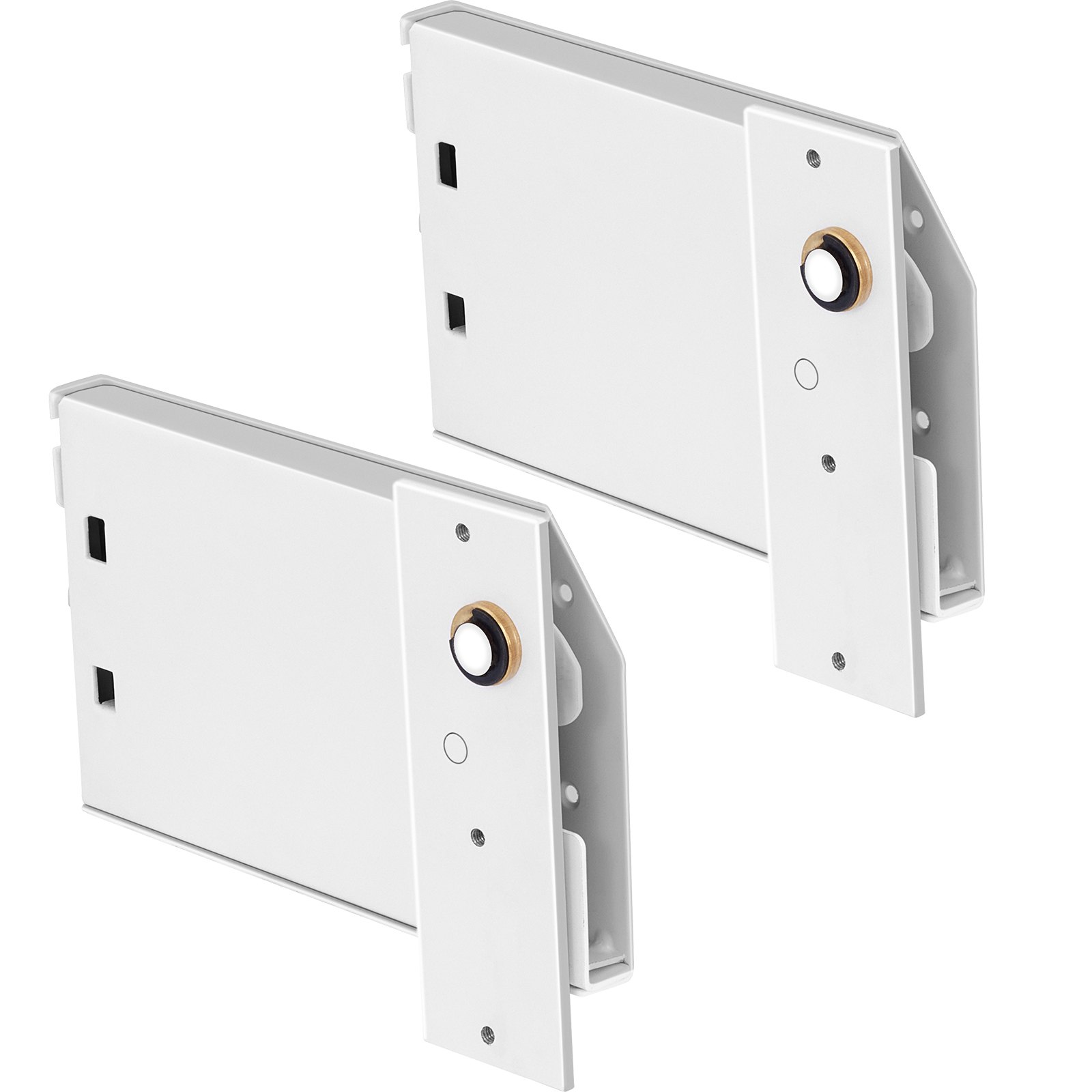 Dos piezas de hardware blancas del kit de cama plegable VEVOR.
