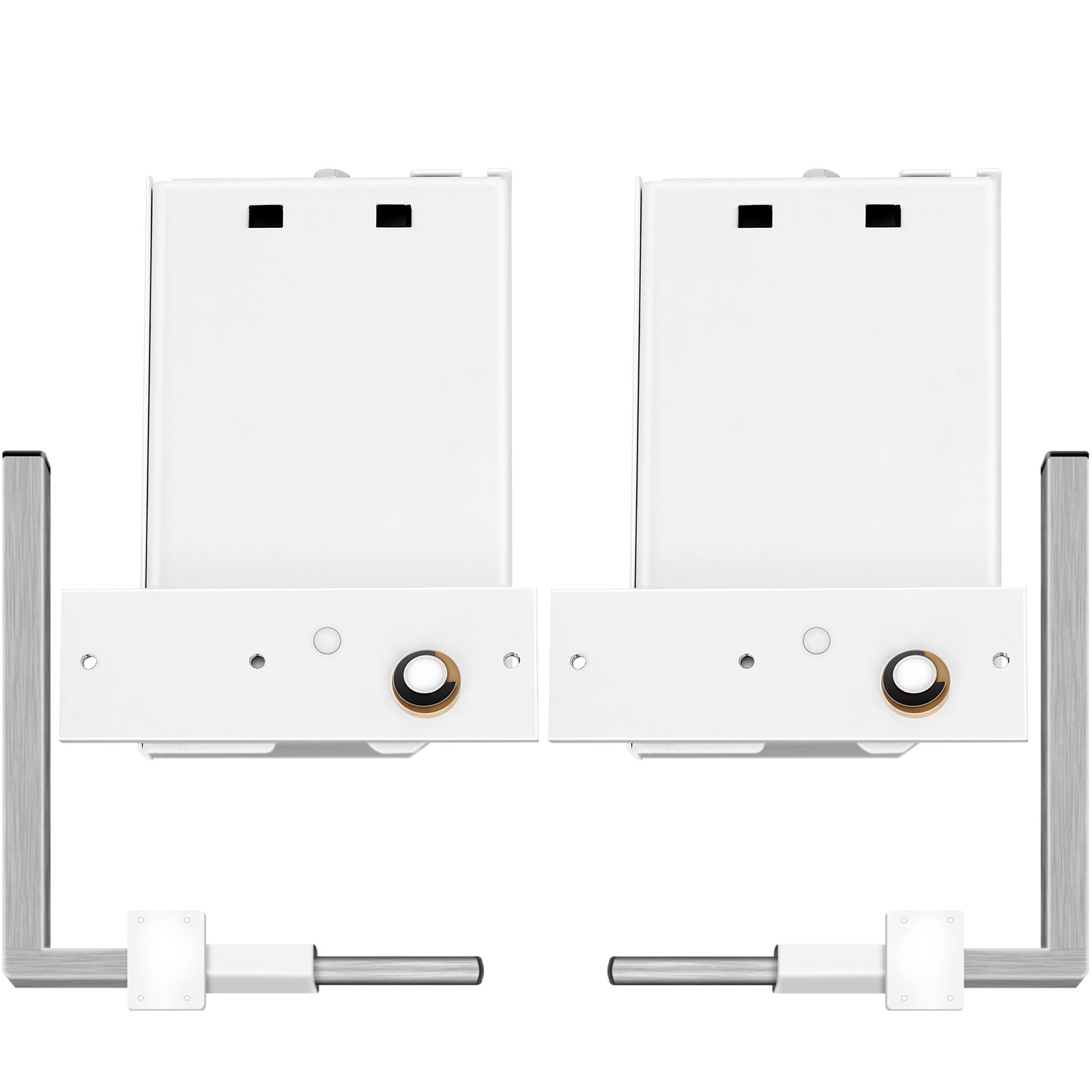 Kit de cama plegable VEVOR con soportes de metal blanco y piezas de hardware ajustables.