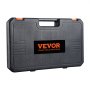 Juego de vasos de impacto VEVOR en estuche negro con pestillos y asa de color naranja.
