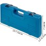 Estuche de plástico azul para juego de vasos de impacto VEVOR con dimensiones 19,7&quot; x 7&quot; x 2,6&quot;.