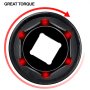 VEVOR Juego de dados de impacto de 3/8 pulgadas, 26 piezas de dados de impacto, dado profundo/estándar, dados de 6 puntos, construcción resistente, juego de dados Cr-V de impacto métrico de 7 mm a 19 mm, con una jaula de almacenamiento