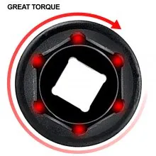 VEVOR Juego de dados de impacto de 3/8 pulgadas, 26 piezas de dados de impacto, dado profundo/estándar, dados de 6 puntos, construcción resistente, juego de dados Cr-V de impacto métrico de 7 mm a 19 mm, con una jaula de almacenamiento