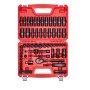 Juego de dados de impacto VEVOR de 3/8", 96 piezas, 6 puntas, profundos y superficiales, tamaños SAE (5/16" a 3/4") y métricos (8 a 22 mm), con barras de extensión de 3" y 6", acero Cr-V, estuche de transporte