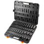VEVOR 3/8" & 1/2" Drive Impact Socket Set, 59PCS Socket Set SAE 5/16" to 1-1/4" and Metric 6-32mm, 6 Point Cr-Mo Alloy Steel for Auto Repair, Easy-to-Read Markings, Rugged Construction, Storage Case
