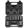 Juego de dados de impacto VEVOR de 3/8", 11 piezas, SAE de 5/16"-1", 6 puntas, acero de aleación CR-V para reparación de automóviles, marcas de tamaño fáciles de leer, construcción robusta, incluye estuche.