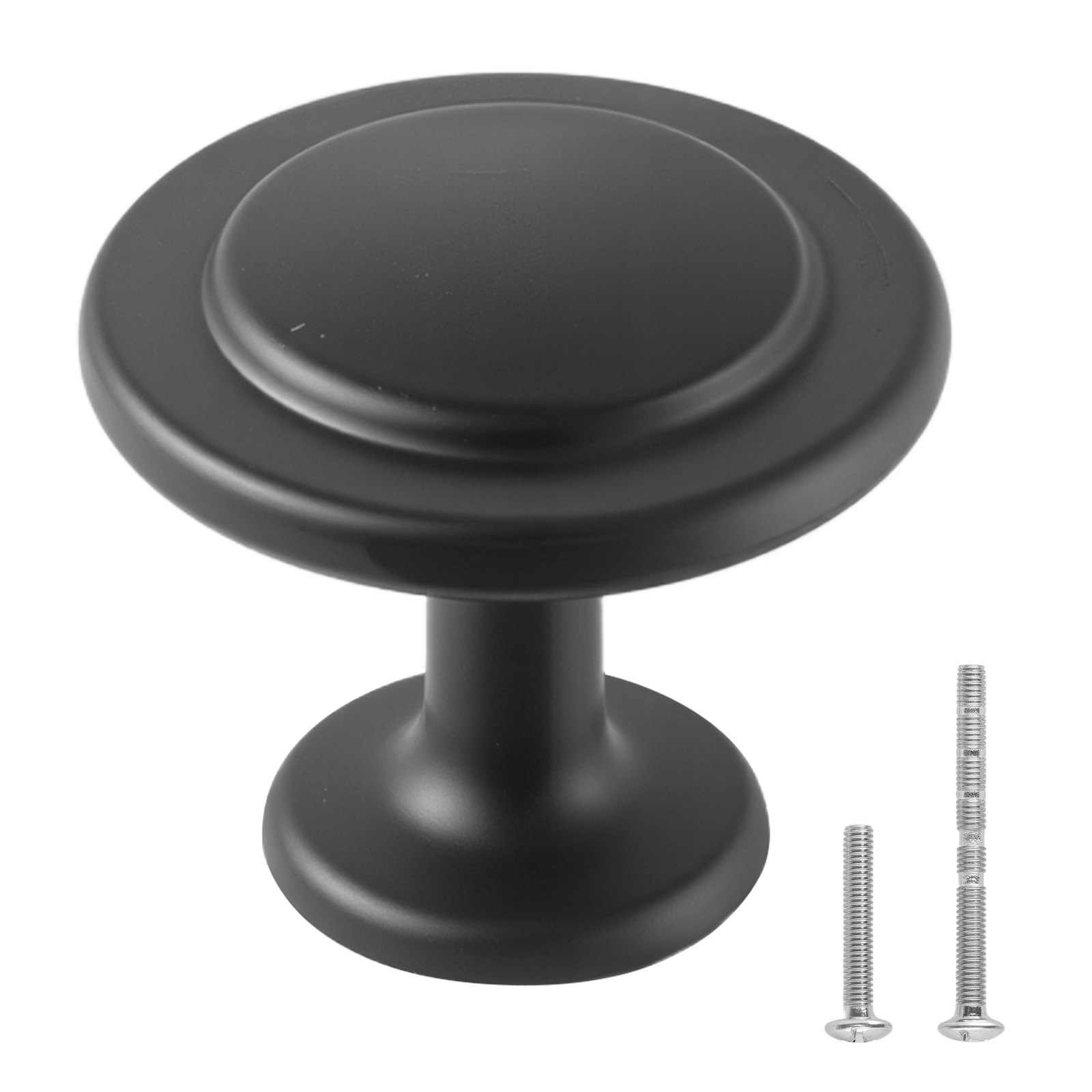 VEVOR - Pomos para armario (30 unidades, 1,22 pulgadas, aleación de zinc negro, para cajones y puertas), diseño de hongo, herrajes para armarios de cocina, armarios y cajones, con tornillos