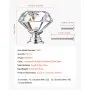 VEVOR - Pomos para armario (12 unidades, 1,22 pulgadas, acrílico y aleación de zinc), tiradores para cajones, manijas para puertas, pomos sólidos de diamante para cocina, manijas para tocador, herrajes con tornillos para armarios de baño y cajones.