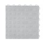 Azulejos de garaje entrelazados de color gris VEVOR con patrón texturizado antideslizante y pestañas de conexión en los bordes.