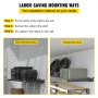 VEVOR - Estantería de pared para garaje de 2 x 8 pies, estantería de acero montada en la pared, estante de almacenamiento superior para garaje, estantes flotantes con capacidad de peso de 220 libras, estante de pared de acero resistente para garaje, color negro