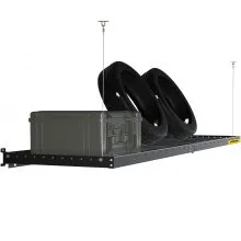 VEVOR - Estantería de pared para garaje de 2 x 8 pies, estantería de acero montada en la pared, estante de almacenamiento superior para garaje, estantes flotantes con capacidad de peso de 220 libras, estante de pared de acero resistente para garaje, color negro