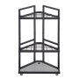 VEVOR Organizador de Herramientas de Jardín, Estante con Diseño Esquinero, con Aberturas de 5,08 x 5,08 cm, Base Perforada y Kit de Herrajes de Montaje para Garajes, Cobertizos, Patios e Invernaderos