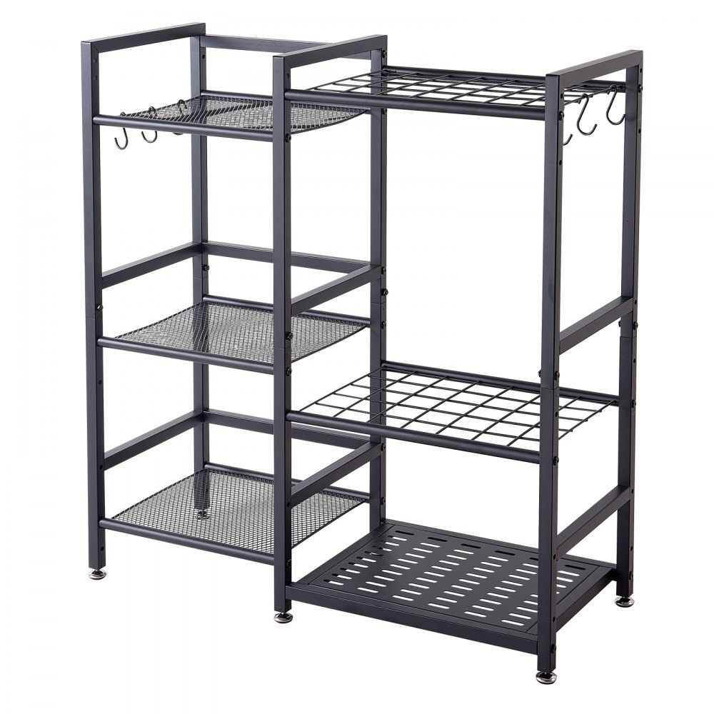 VEVOR Organizador de Herramientas de Jardín Estante con Patas Ajustables, con Aberturas de 5,1 x 5,1 cm, Base Perforada y Kit de Herrajes de Montaje para Garajes, Cobertizos, Patios e Invernaderos