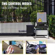 VEVOR Abridor de puerta corredera 3300 LBS Puerta corredera automática, Motor de apertura de puerta con 2 controles remotos, Puerta enrollable de entrada de distancia remota de 230 pies, Abridor automático de puerta corredera para puerta corredera