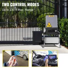 VEVOR Abridor de puerta corredera 3300 LBS Puerta corredera automática, Motor de apertura de puerta con 2 controles remotos, Puerta enrollable de entrada de distancia remota de 230 pies, Abridor automático de puerta corredera para puerta corredera