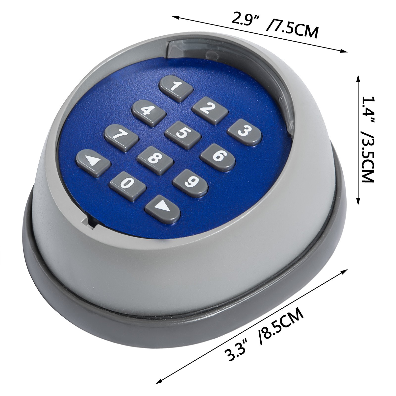 Teclado inalámbrico con dimensiones: 2,9&quot;x1,4&quot;x3,3&quot;. Teclado inalámbrico VEVOR.