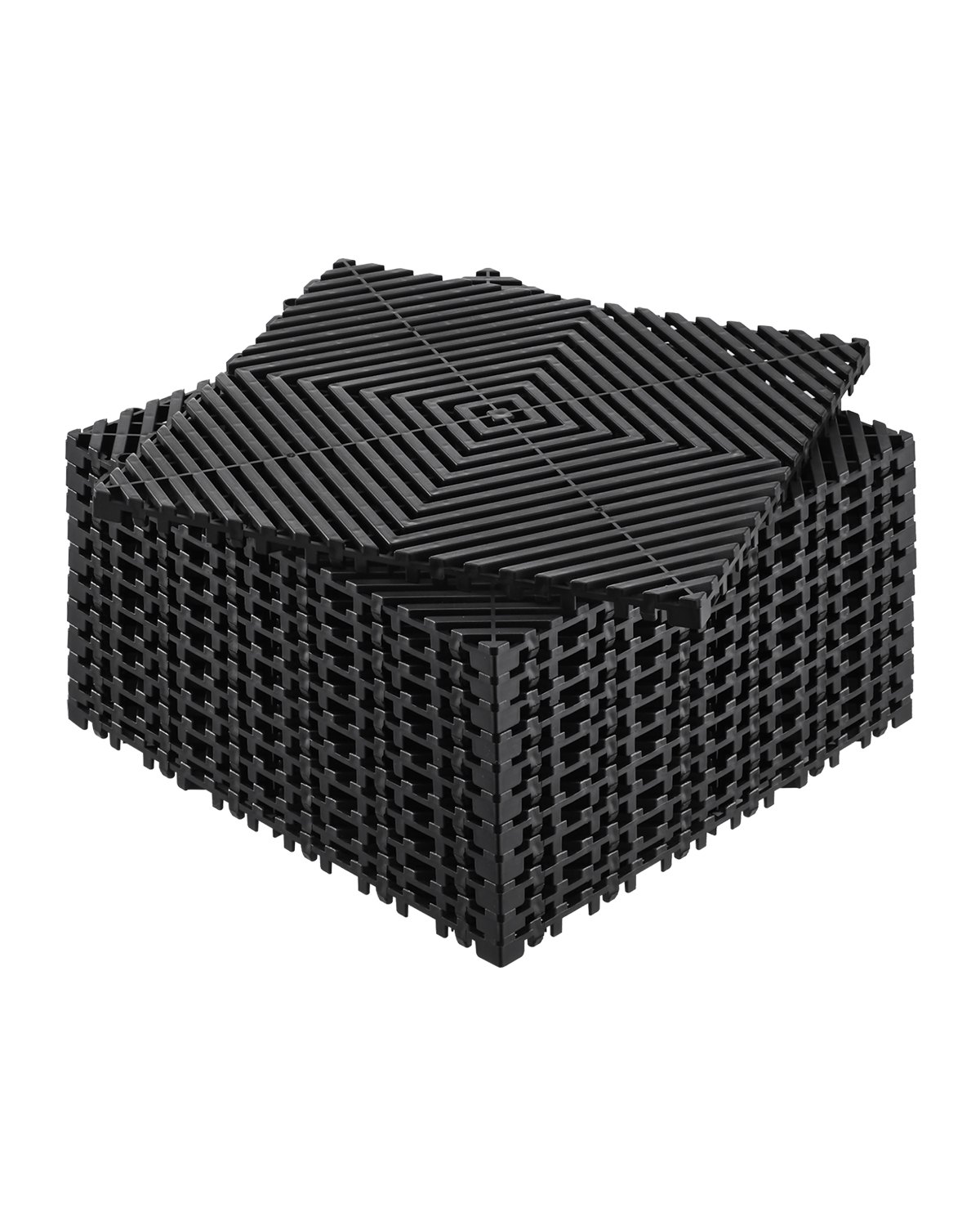Estera de drenaje con almohadilla entrelazada modular de 12" x 12" para baldosas de drenaje para piso