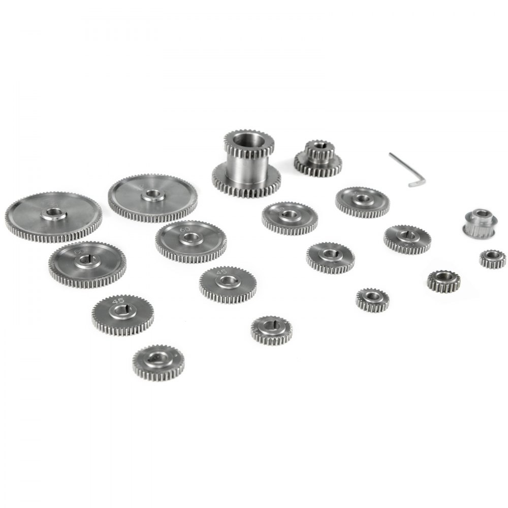 VEVOR 18pcs / Set Engranajes de torno CJ0618 Mini Torno Engranajes Máquina de corte de metal Engranajes Engranaje de intercambio de metal