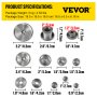 VEVOR 18pcs / Set Engranajes de torno CJ0618 Mini Torno Engranajes Máquina de corte de metal Engranajes Engranaje de intercambio de metal