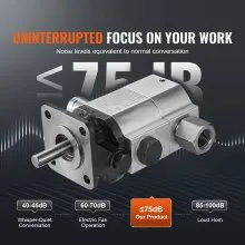 VEVOR Bomba hidráulica divisora de madera 3000 PSI Bomba divisora de troncos de 2 etapas 13 GPM, bomba hidráulica de engranajes 3600 RPM Bombas divisoras de troncos de aluminio Eje con llave de 1/8" para divisores de troncos de gas/unidades de potencia hidráulica