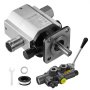 VEVOR Kit de bomba divisora de troncos Bomba hidráulica divisora de troncos de 16 GPM Bomba divisora de troncos de 2 etapas Kit divisor de troncos Kit de construcción de divisor de troncos con válvula de retención de control automático de 25 GPM Puerto de trabajo de 1/2" para rastreador