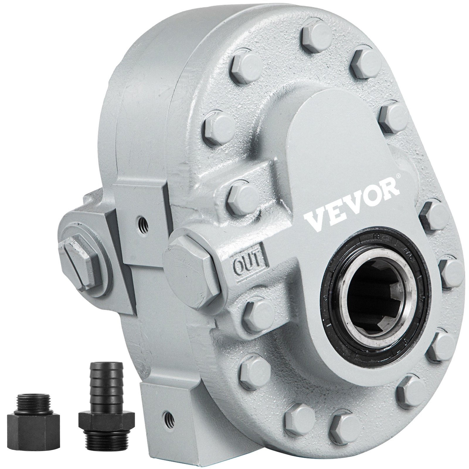 Bomba hidráulica VEVOR de 16,6 GPM, motor hidráulico de 540 RPM, 2500 PSI, puerto de salida SAE 12, para cortadora de troncos, elevador de portón trasero de camión, elevador de tijera y remolque volquete.