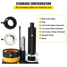 VEVOR Carrier & Pinion Bearing Puller, compatible con Dana 30,40,50,60,70, 80, Ford 10.25" Bearings, Pinion Puller Tool con 3 Clamshells, 45# Steel Clamshell Bearing Puller para reparación de automóviles